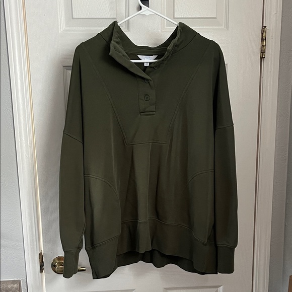 Time and Tru Women's Dark Green Cowl Neck Sweater - Picture 1 of 2